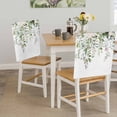 thumbnail image 5 of Sage Green Eucalyptus Chair Back Covers, Removable Chair Covers for Dining Chairs Set of 8, Washable Chairs Slipcovers Back Seat Protector for Wedding Party 19"x20", 5 of 9