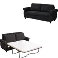 thumbnail image 4 of JERFIT Modern Sleeper Sofa Bed Queen Size Pull Out Couch with Memory Foam Mattress for Small Space, Dark Gray Linen Convertible Sectional Sofa, 4 of 9