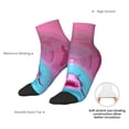 thumbnail image 6 of Fuzoiu Pink Shark Pool Fantasy Print Adult Socks, Crew Moisture-wicking Socks, Unisex Cushion Crew Socks,Casual Sports Ankle Socks, 6 of 7
