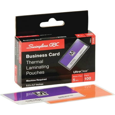 Ultraclear Thermal Laminating Pouches, 5 Mil, 3.69" X 2.19", Gloss Clear, 100/box | Bundle of 5 Boxes