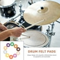 thumbnail image 2 of WHAMVOX 20Pcs Multi Color Cymbal Protective Felt Pads Durable Drum Kit Accessories for Cymbal Protection, 2 of 8