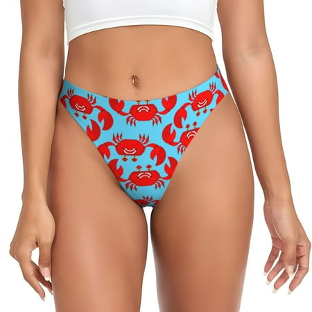 Sigee Cartoon Crabs for Women s G-String Sexy  Low Rise  Soft Lace Perfect for Special Occasions-4X-Large
