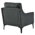 thumbnail image 3 of Modway Corland Upholstered Fabric and Metal Armchair in Charcoal, 3 of 7