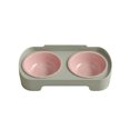thumbnail image 2 of Double Bowl Pet Feeder 350ml Each Stays in Place for Cats and Small Dogs, Tilted Height Neck Care Removable Bowls, Stable Easy Clean Daily Feeding Station Indoor Gift, 2 of 7