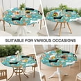 thumbnail image 7 of Chihuahua and Flower Florals Round Fitted Tablecloth with Elastic Edge,Dining Table Cover Waterproof,Outdoor Round Tablecloth for Camping,Dining,Indoor and Outdoor, 7 of 7
