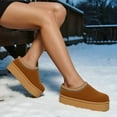 thumbnail image 2 of COM STAR Women's Winter Platform Slippers Warm Fuzzy Slip-On Indoor Outdoor Comfy House Shoes Cozy Fluffy Footwear, 2 of 7