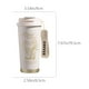 thumbnail image 3 of Taza de aislamiento de acero inoxidable 304 con pajita, portátil, de alto color, taza para caminar Suzuran, taza de regalo, tazas de café con aislamiento, taza de café portátil de acero inoxidable, 3 of 9