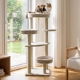 thumbnail image 2 of Gymax Carpeted Cat Tree 51'' Cat Tower w/ Comfy Plush Perches Scratching Posts, 2 of 10