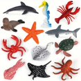 thumbnail image 2 of HLONK 12-Piece Mini Ocean Animal Figurine Set - Mixed Color Assorted Marine Life Models  Educational Sea Creatures for Science Teaching  Aquarium Decor  PVC Material  Suitable for Ages 3+, 2 of 4