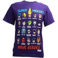 thumbnail image 2 of DC Comics Superheroes Have Issues Men's T-Shirt-2XLarge, 2 of 2