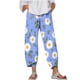 thumbnail image 1 of Pantalones de Mujer Traje Verano Cómodo de Moda Impreso Pantalones Recortados, Pantalones Elásticos Casuales, 1 of 5