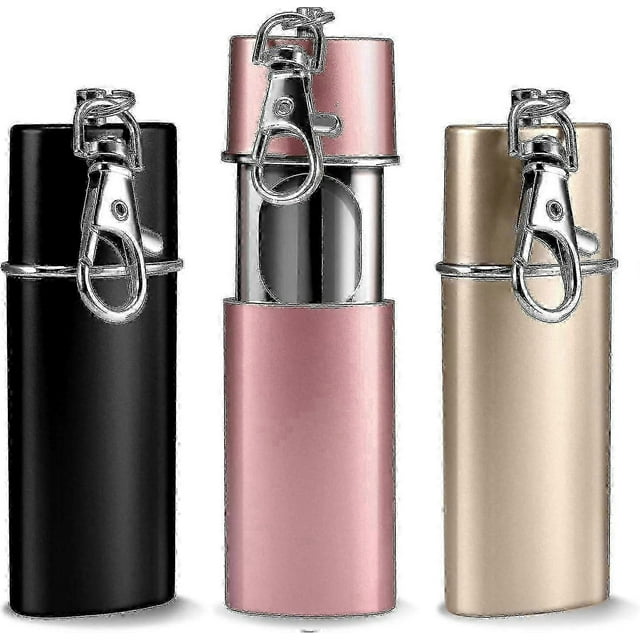 3 X Cigarette Pocket Ashtrays, Odor-proof Pocket Ashtrays Travel Ashtray - Ashtray For On The Go - Ashtray To Go (black + Pink + Champagne Gold) (75%o