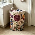 thumbnail image 4 of Lumxatz Boho Quilted Laundry Hamper with Handles, Extra Soft Large Floral Storage Organizer for Bedroom, Portable Washing and Storage Container C, 4 of 7