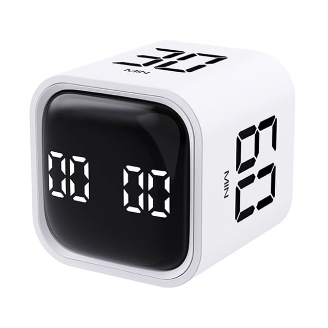 CSChome Productivity Cube Timer Productivity Cube Timer Flipping LED Display Dual Modes 4 Preset Management Countdown Cooking Study Mini Digital