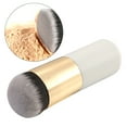 thumbnail image 1 of FELTECHELECTR Brocha plana para base líquida, rubor, brochas de maquillaje Kabuki, polvos cosméticos, crema BB, herramientas de belleza (dorado y blanco), 1 of 3