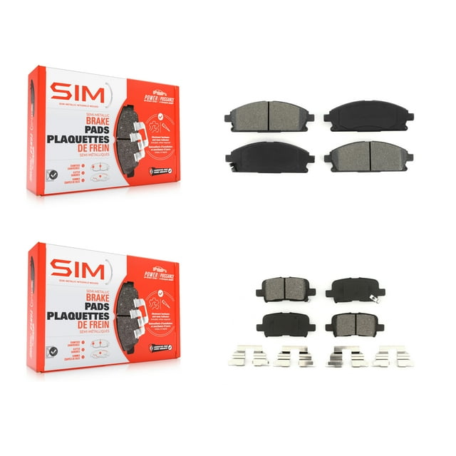 SIM Front Rear Semi-Metallic Brake Pads Kit for Car 2003-2006 Acura MDX KSM-100374