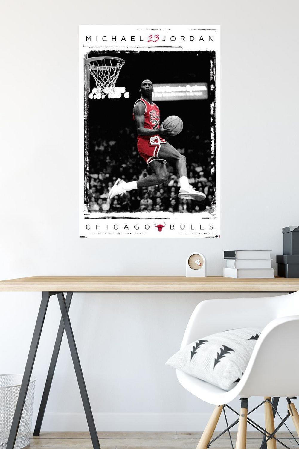Michael Jordan - Dunk Wall Poster, 14.725" x 22.375" Framed
