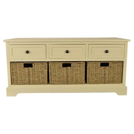 Montgomery Basket Storage Bench Multiple Finishes
