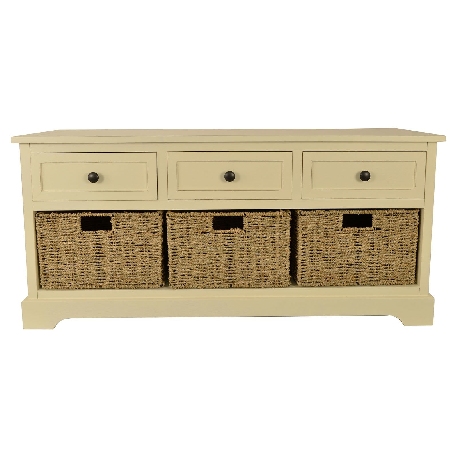 Montgomery Entryway Storage Bench with Baskets, Multiple Finishes Images Montgomery Entryway Storage Bench with Baskets, Multiple Finishes