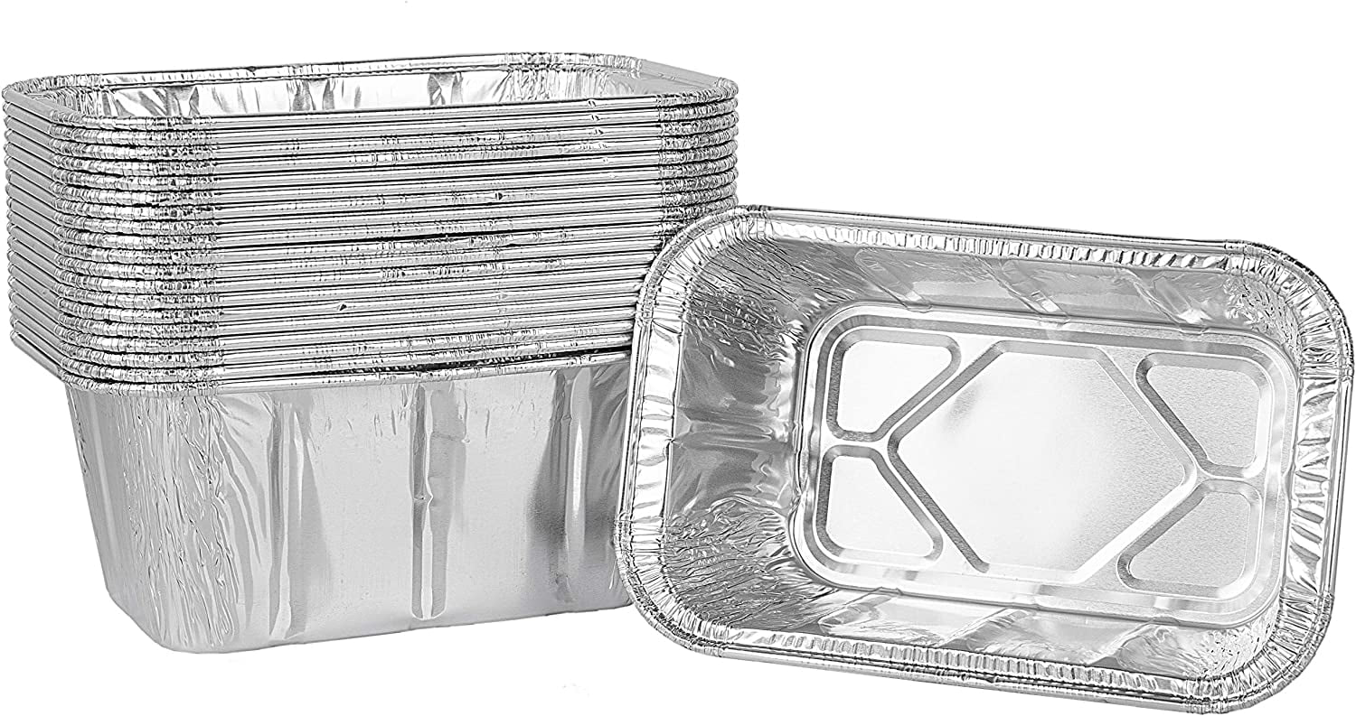 Aluminum Foil Grill Drip Pans, BBQ Grease Trays for Blackstone 17 and