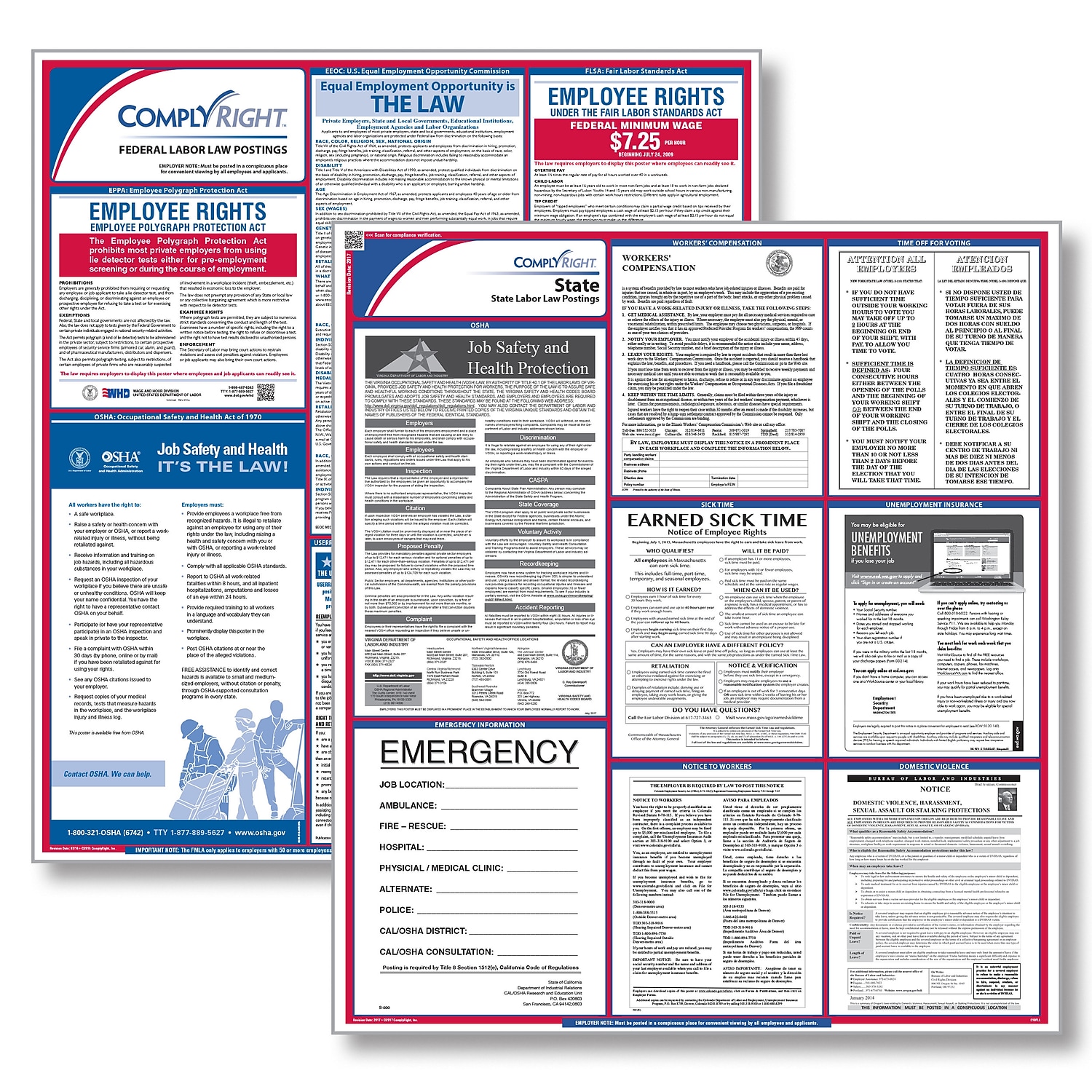 ComplyRight™ Federal & State Labor Law Poster Kit, California (E50CA ...