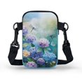 thumbnail image 2 of HELLHERO Flowers Dragonfly Women Crossbody Bag 2 Layers Polyester Women 4.33"x1.97"x7.09" for Outdoor Travel, 2 of 7