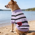 thumbnail image 5 of Gytml Dog Shirts, Lightweight Soft Striped T-Shirts Dog Vest With Heart Pattern Breathable Comfortable Pet Apparel Tee Shirts Spring Summer Suitable For Small And Medium Large Pets A-M, 5 of 6