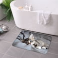 thumbnail image 3 of FJPT Non Slip Flannel Floor Mat Kitchen Mat With Cute Kitten Design For Bathroom Kitchen Bedroom Decor 31.5x19.7 inch, 3 of 5