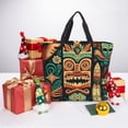 thumbnail image 6 of Retro Tiki Hawaiian Vintage Tote Bag Reusable Shoulder Handbag Top Handle Purse for Shopping Work, 6 of 6