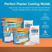 Perfect Plaster for Pottery and Ceramic Slip Casting Molds, Water-Based Powder Material for DIY Mold Making, Clay Reclaim Slabs, Sculptures and Crafts, Fast-Curing - 4 lb Bag