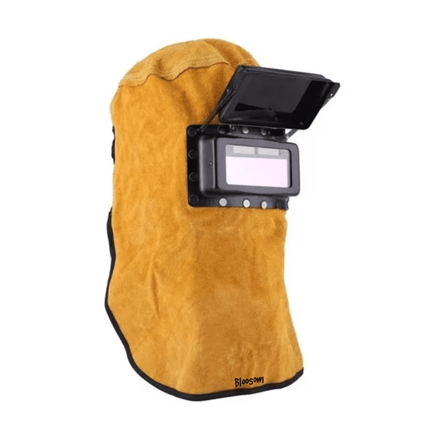 Careta Electrónica Bloosom Soldadura Auto Oscurece Máscara De Cuero Color Amarillo
