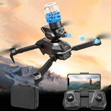 Yyuenw Drones with Camera Water Bomb Drone Brushless Drone with 1080P Camera Altitude Hold Mode Foldable RC Combat Drone Quadcopter Fly Route Fly Altitude Hold Headless Mode