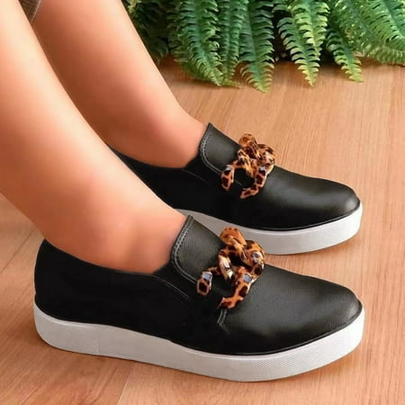 

Casual Shoes Print Flat Shoes Women Casual Leopard Single Breathable Comfortable Slip On Toe Round Women s Casual Shoes