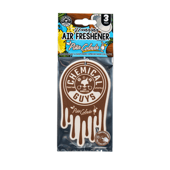 Chemical Guys Hanging Air Freshener 3-pack, Pina Colada