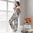 thumbnail image 5 of Salouo Leopard And Zebra Print Women's Pajama Pants Casual Loose Sweatpants PJs Flowy Pants Drawstring Palazzo for Women Wide Leg Pants Lounge Pajama -Medium, 5 of 8