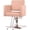 Pink, variant on UBesGoo 360° Swivel Barber Chair with Reclining Back, T-shaped Footrest, White