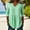 A307 Green, variant on Womens Linen Blouses V Neck Three Quarter Sleeve Plaid Checkered Peplum Top Classic Casual Loose Fit Tunic Shirts for Work Office Everyday Wear Fall Flowy Tops