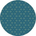 thumbnail image 1 of Ahgly Company Indoor Round Patterned Blue Jay Blue Area Rugs, 7' Round, 1 of 6