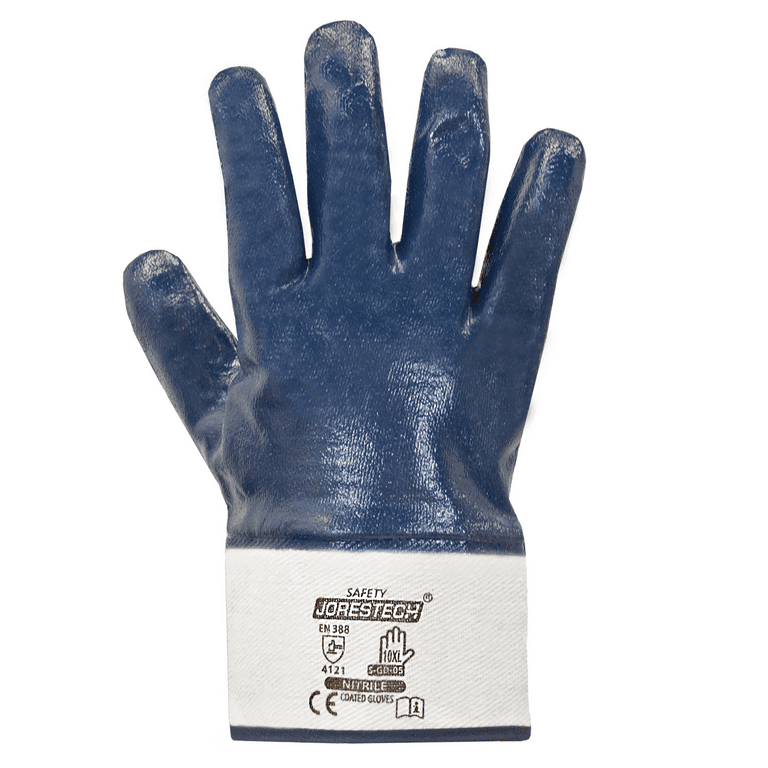 10 Pairs Dot Palm Multi Work Gloves Nylon Nitrile Rubber Coated Glove (Blue)