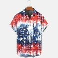 thumbnail image 3 of qucoqpe Mens 4th of July Shirts Independence Day Patriotic Day American Flag Print V Neck Short Sleeve Summer Casual T-shirt Tops, 3 of 5