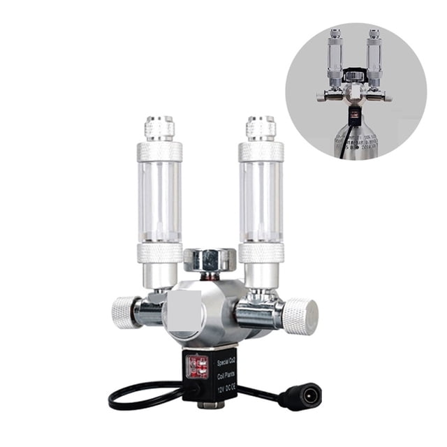 Régulateur de CO2 pour Aquarium avec Électrovanne Système de Contrôle de Réservoir de Poissons à Bulles Unidirectionnel Kit de Réduction de CO2PR, Installation Facile