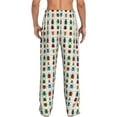 thumbnail image 3 of Picia Cartoon Insects Mens Soft Woven Cotton Elastic Waistband Sleep Pajama Pant Lounge Sleep Pant With Pockets And Drawstring-Large, 3 of 9