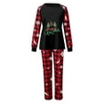 thumbnail image 3 of Odeerbi Matching Family Christmas Pajamas Sets Plaid Sleepwear Parent-Child Xmas Patchwork Plaid Printed Homewear Suits Round Neck 2025 Long Sleeve Two-piece Jammies Sets Loungewear for Mom, 3 of 7