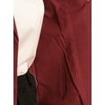 thumbnail image 5 of INSPIRE CHIC Women's Blazer Button Lapel Collar Short Sleeves Spring Summer Wear-to-Work Blazer L Dark Red, 5 of 6