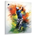 thumbnail image 2 of Designart "Dynamic Drives on the Golf Course I" Golf Metal Art Living Room, 2 of 5