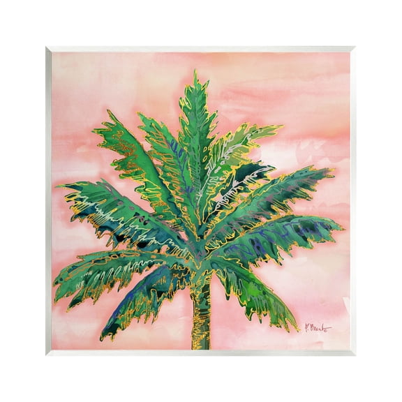 Modern Glam Outline Palm Tree Botanical & Floral Graphic Art Unframed Art Print Wall Art