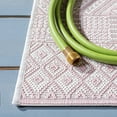 thumbnail image 3 of SAFAVIEH Courtyard Evander Geometric Indoor/Outdoor Runner Rug, Ivory/Soft Pink, 2'3" x 10', 3 of 9