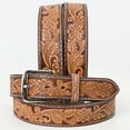 thumbnail image 5 of BE BAR H EQUINE 34 In Floral Hand Tooled Western Genuine Leather Belt Brown, 5 of 5