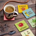 thumbnail image 3 of Inkdotpot Ensemble de 6 sous-Verres Faciles à Nettoyer 4 Pouces Carrés-Réutilisables-Fruits & Légumes, 3 of 8