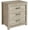 Antique Grey, variant on Camaflexi Rustic Nightstand 3-Drawer Night Stand Side Table & Organizer, White